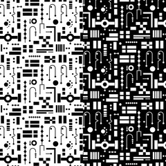 A set of pattern with graphic abstract linear and dot spot geometric elements 
