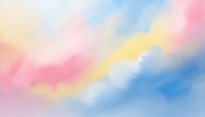 Obraz na płótnie Canvas パステルカラーの幻想的な雲のような背景
