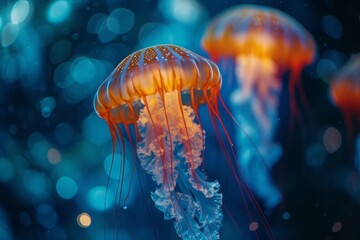 Lamp jellyfish - obrazy, fototapety, plakaty