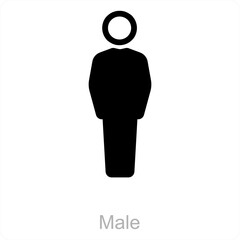 male and Symbol icon concept