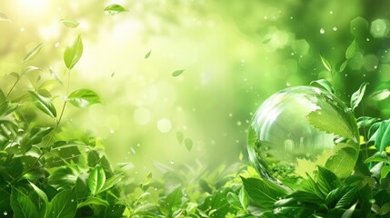 Nature poster template for the green movement