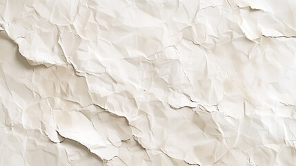 A textured background with crumpled white paper, suitable for concepts of stress, disorganization, or creative processes - obrazy, fototapety, plakaty