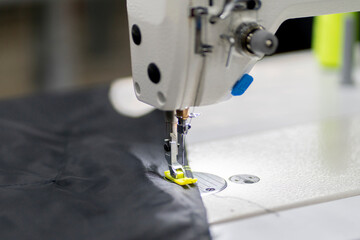 close up macro photo of a needle of sewing machine