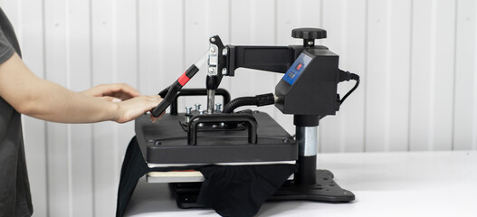 homemade t-shirt printing using professional industrial press, new design