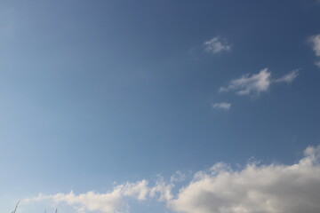 秋の風景　青空と雲