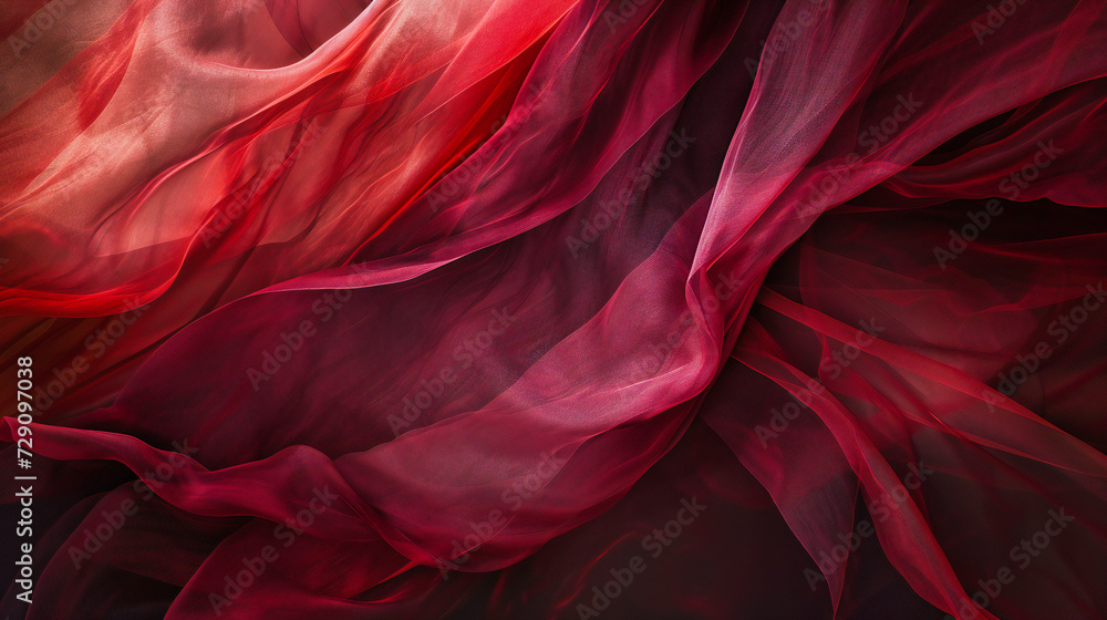 Poster elegant and smooth silk fabric, showcasing a colorful and luxurious pattern with a sense of softness