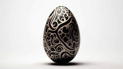 Abstract black art Easter egg