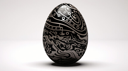 Abstract black art Easter egg