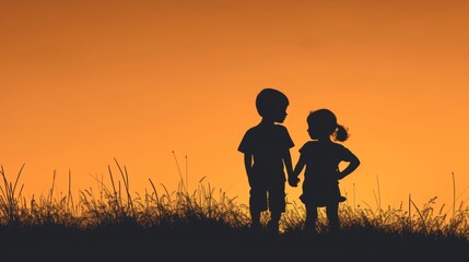 National Siblings Day, April 10 Brother Sister Background.