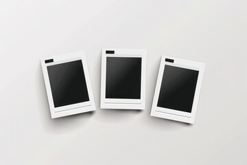 Set of photo frame mockups. Blank photo frame mockup with shadow. Vintage card
