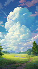 Beautiful landscape background on mobile resolution