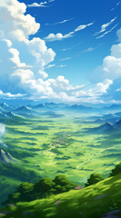 Beautiful landscape background on mobile resolution