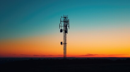 Naklejka premium Silhouette phone antenna