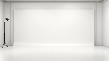 Empty room with white wall and wood floor