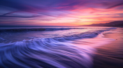 Obraz premium Beautiful sunset on the sea, long exposure. 