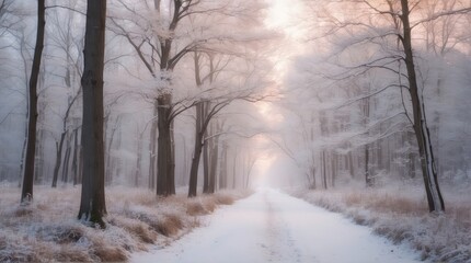 Obraz premium Maple forest, pathway, photography backdrop, wedding backdrop, maternity backdrop