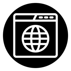 internet glyph icon
