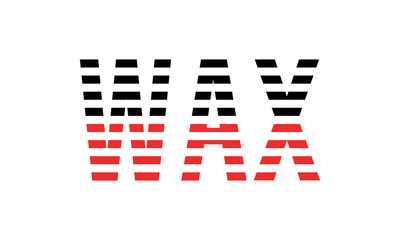 WAX three initial letter iconic line negative space minimal logo design vector template. monogram, abstract, wordmark, business, typography, minimalist, brand, company, flat, modern, unique, simple