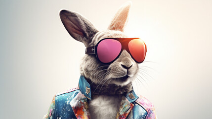Astronaut Rabbit Hipster Artwork