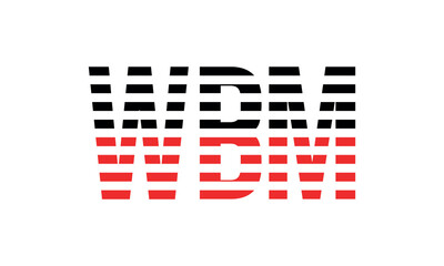 WBM three initial letter iconic line negative space minimal logo design vector template. monogram, abstract, wordmark, business, typography, minimalist, brand, company, flat, modern, unique, simple