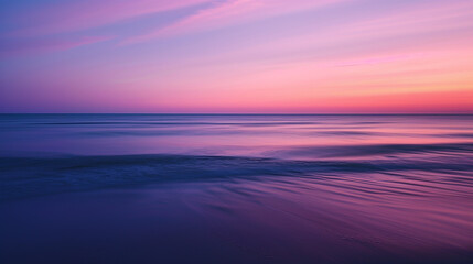Beautiful sunset on the sea, long exposure. 