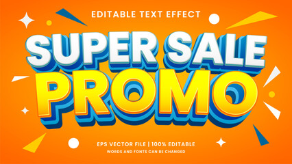 Super sale promo 3d editable text effect