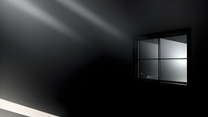 black room with window/black windows