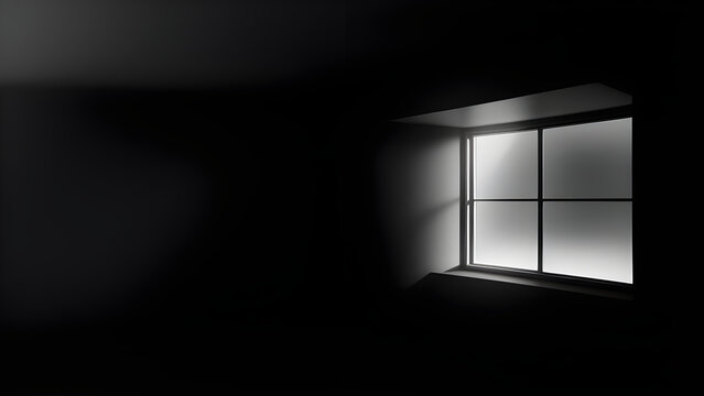 black room with window/black windows