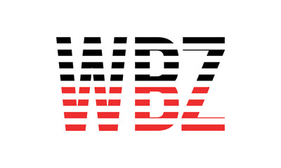 WBZ three initial letter iconic line negative space minimal logo design vector template. monogram, abstract, wordmark, business, typography, minimalist, brand, company, flat, modern, unique, simple