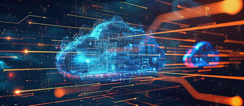 Cloud and Edge computing technology concept and smart city, innovative technology background. Global internet network connection