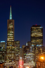 Downtown San Francisco and Market Street via Russian Hill