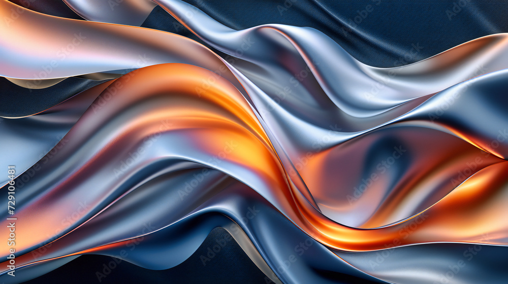 Poster elegant and smooth abstract wave design, blending bright colors and soft curves in a futuristic and 
