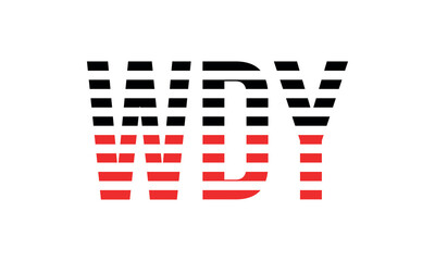 WDY three initial letter iconic line negative space minimal logo design vector template. monogram, abstract, wordmark, business, typography, minimalist, brand, company, flat, modern, unique, simple