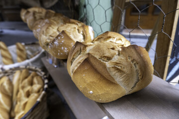 Artisan bread in a market