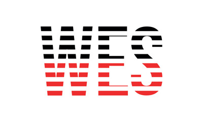 WES three initial letter iconic line negative space minimal logo design vector template. monogram, abstract, wordmark, business, typography, minimalist, brand, company, flat, modern, unique, simple