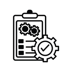 qality controll icon with white background vector stock illustration