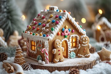 Holiday Gingerbread House A Festive Treat for the Whole Family Generative AI