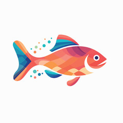 Fish in cartoon, doodle style. Image for t shirt. Isolated 2d vector illustration in logo, icon, sketch style, Eps 10. AI Generative