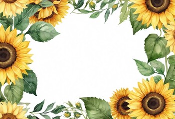 frame of sunflowers