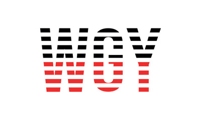 WGY three initial letter iconic line negative space minimal logo design vector template. monogram, abstract, wordmark, business, typography, minimalist, brand, company, flat, modern, unique, simple