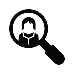 Woman search icon