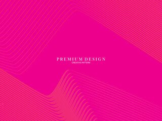 Vector illustration of bright color abstract pattern background with line gradient texture for minimal dynamic cover design. Pink plaque poster template. Luxurious background with line patterns with a