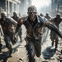 Zombie attack/hunting time 좀비들의 습격/사냥시간 Generative AI