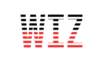 WIZ three initial letter iconic line negative space minimal logo design vector template. monogram, abstract, wordmark, business, typography, minimalist, brand, company, flat, modern, unique, simple