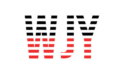 WJY three initial letter iconic line negative space minimal logo design vector template. monogram, abstract, wordmark, business, typography, minimalist, brand, company, flat, modern, unique, simple