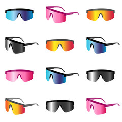 Seamless pattern with sport sunglasses. © MarLein