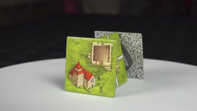 Carcassonne Extenssion 4 The Tower Board Game tiles in detail
