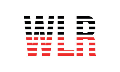 WLR three initial letter iconic line negative space minimal logo design vector template. monogram, abstract, wordmark, business, typography, minimalist, brand, company, flat, modern, unique, simple