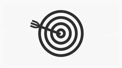 target and arrow on a white background
