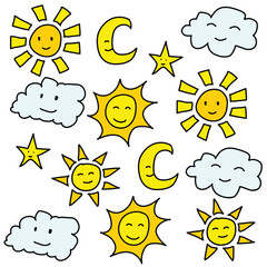 Fototapeta premium weather icons set